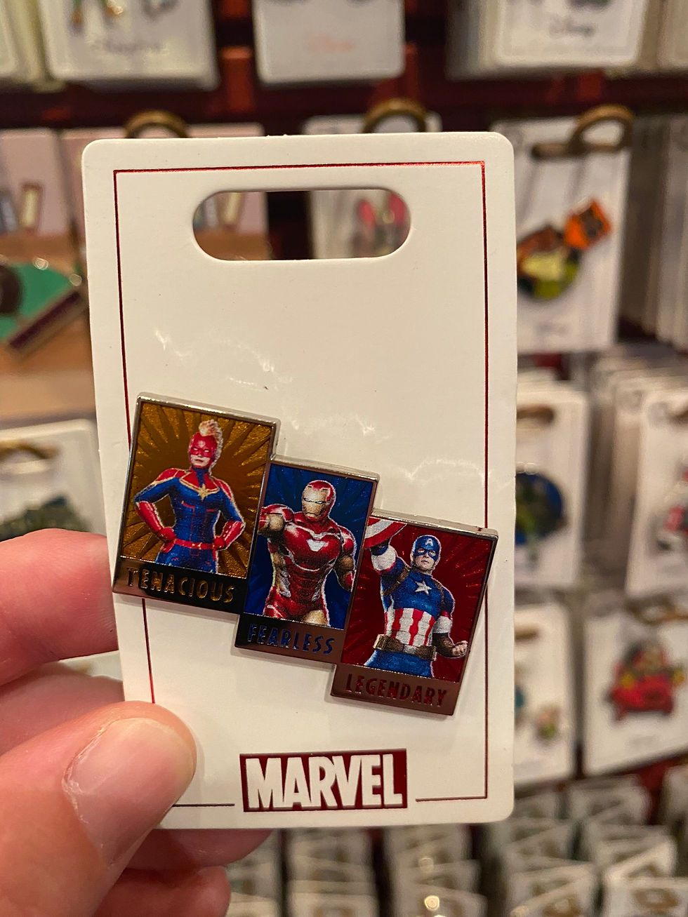 Marvel's Captain Marvel, Iron Man, and Captain America Pin by Disney