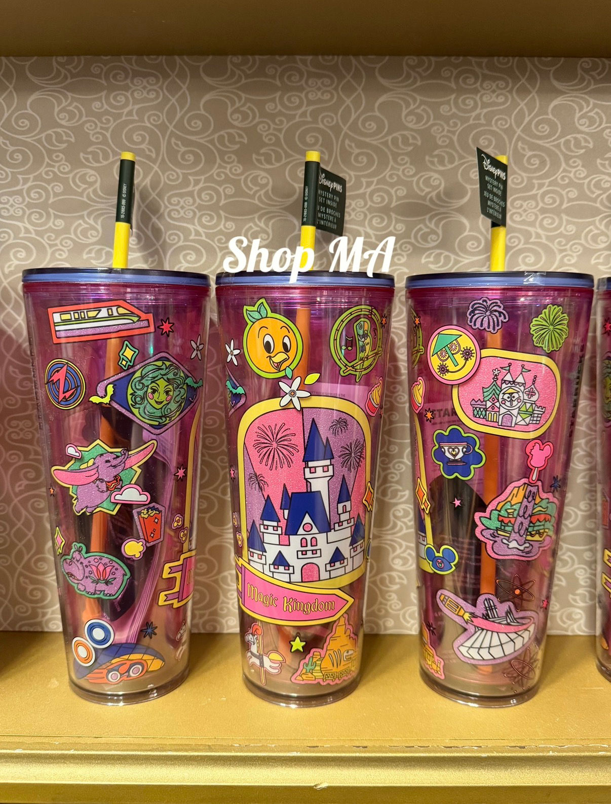 スターバックス　マジックキングダム　ミステリ―ピン付きタンブラー