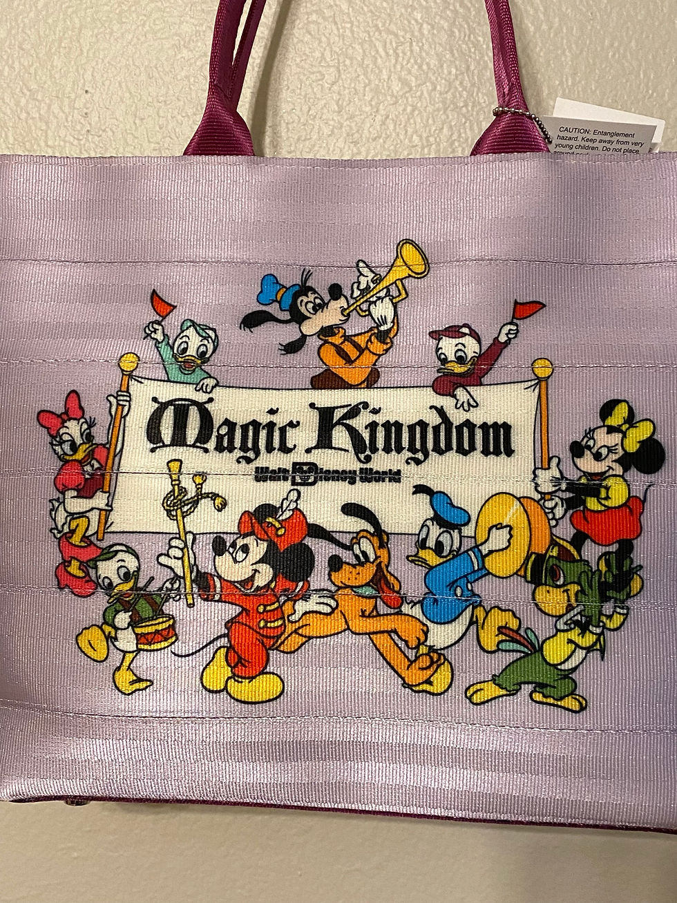 サムネイル： 【完売品】【在庫限り】ハービーズ　マジックキングダムマップ　バッグチャーム付きトートバッグ