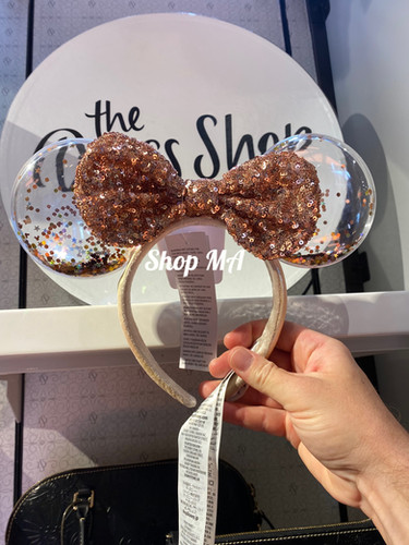 ☆US Disney Parks☆ミニーカチューシャ ローズゴールド 完売品】【在庫限り】ローズゴールド シースルー ミニー