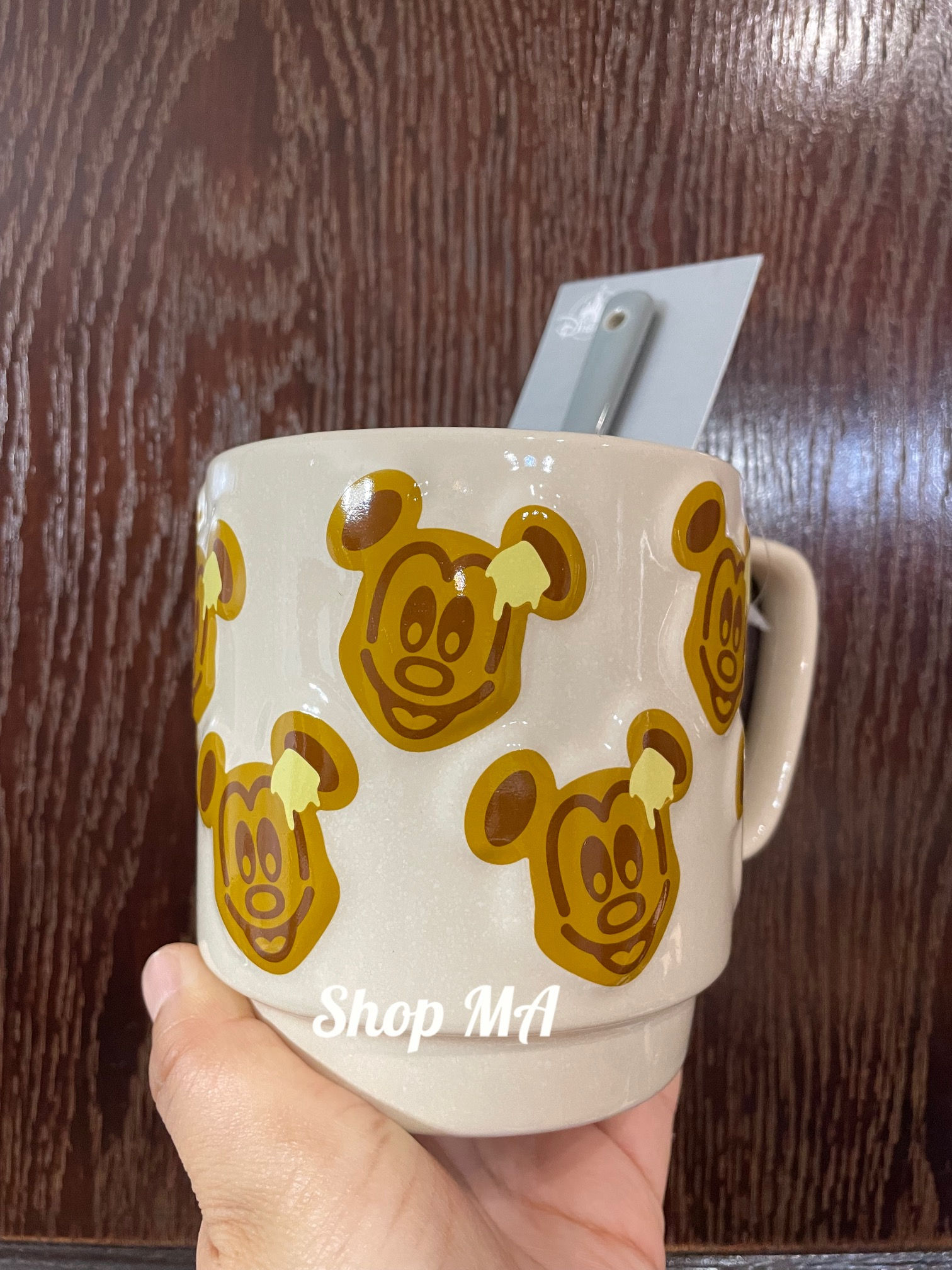 Mickey Waffle Mug with Spoon by Disney