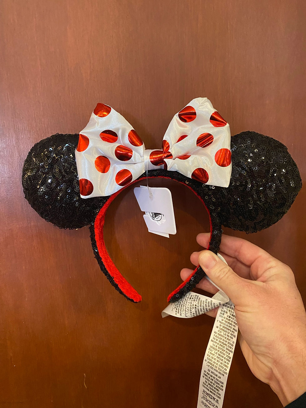 Sequined with Polka Dot Bow Headband by Disney by Disney