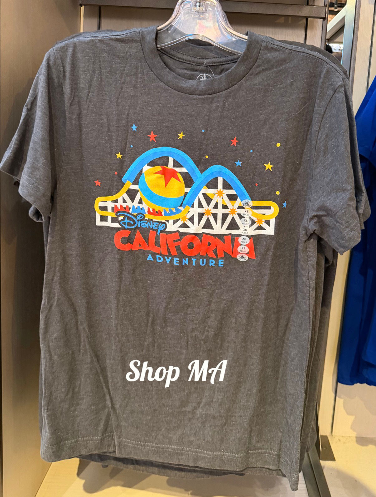 カリフォルニアアドベンチャー　Tシャツ　グレー