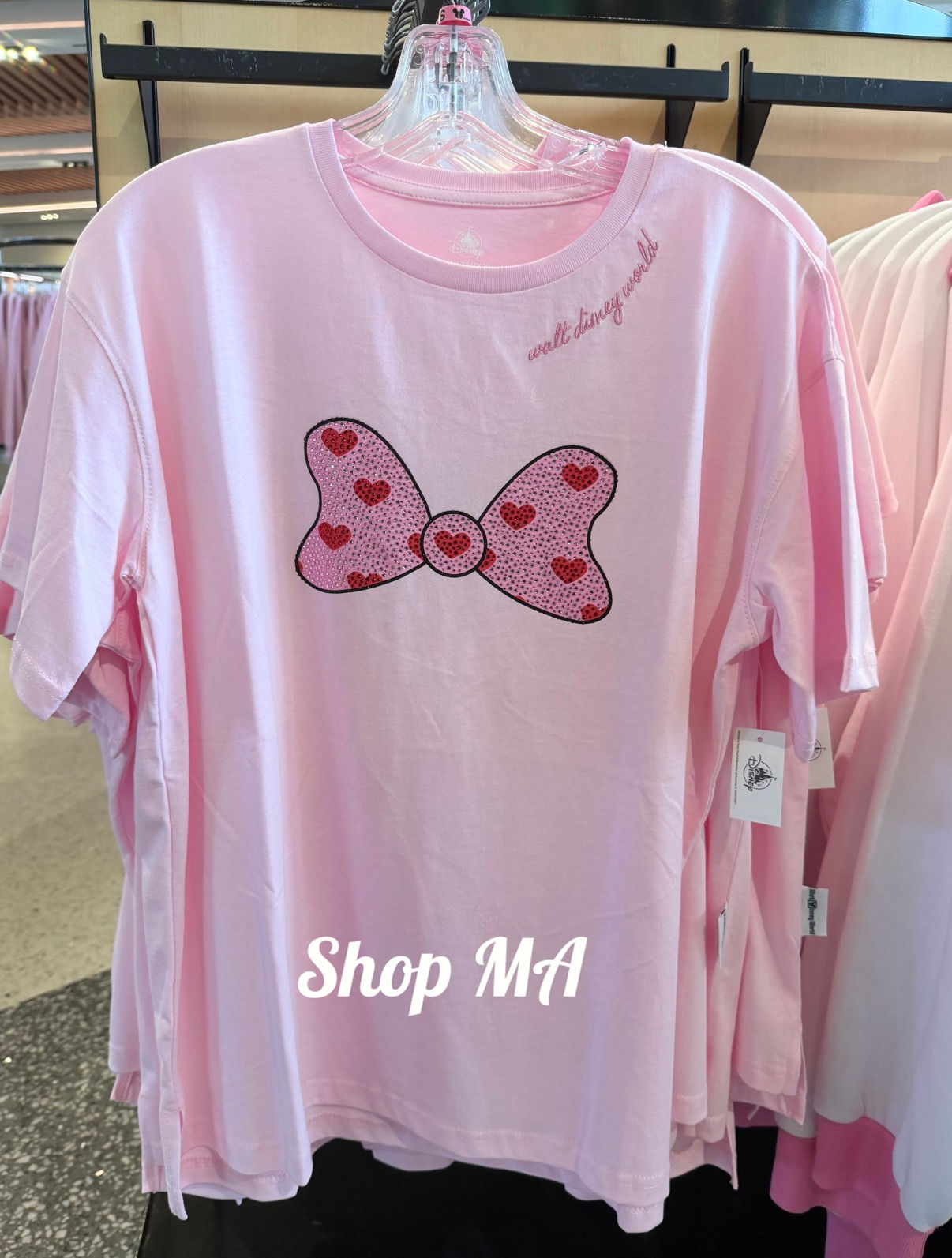 バレンタイン　ラインストーン　Tシャツ