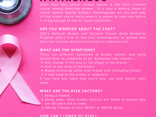 October is Breast Cancer Awareness month!