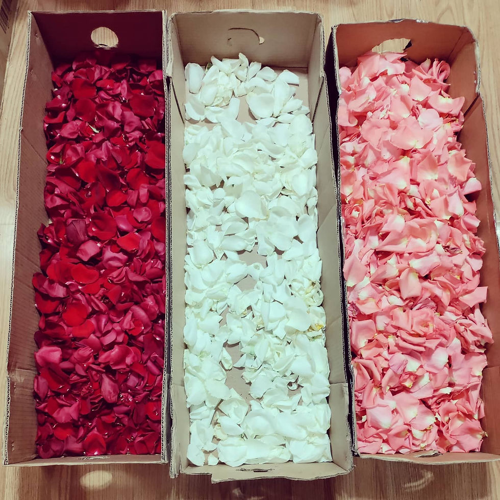 removing and sorting the petals