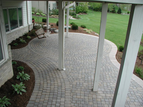 Brick patio design in Lansing, MI by All Terra Landscape Services
