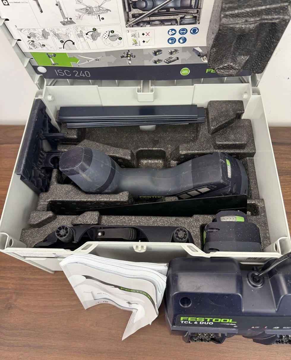 Thumbnail: Festool Cordless Insulation ISC 240 & 2x 5.2ah & Dual Charger Kit (Inc Vat)
