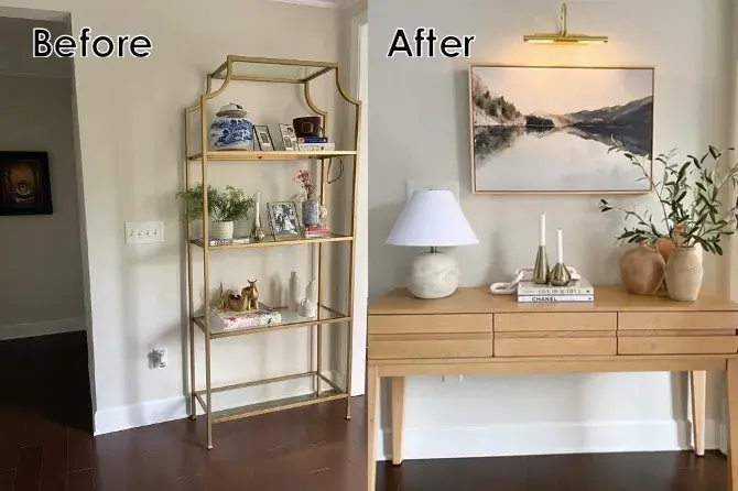 Transitioning to a Minimalist design brought kids and sleek design together, living room design by @designandcurations