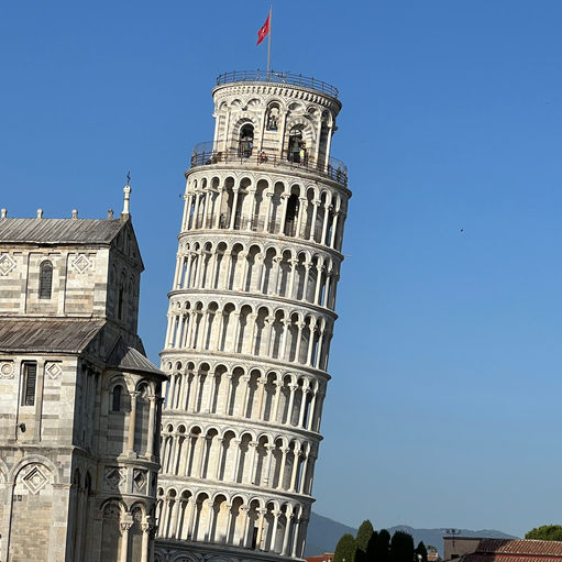 Leaning Tower of Pisa in Italy.