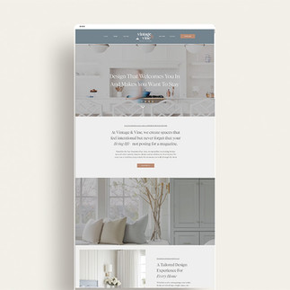 Vintage Vine Interior Design Semi-Custom Website by Cathleen Hall Creative