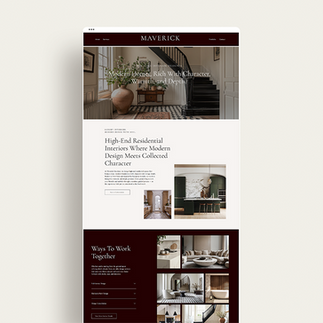 Maverick Interior Design Semi-Custom Website by Cathleen Hall Creative
