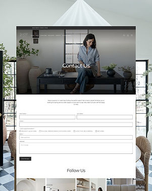 Contact page ecommerce web design for Shop by DnC by Cathleen Hall Creative