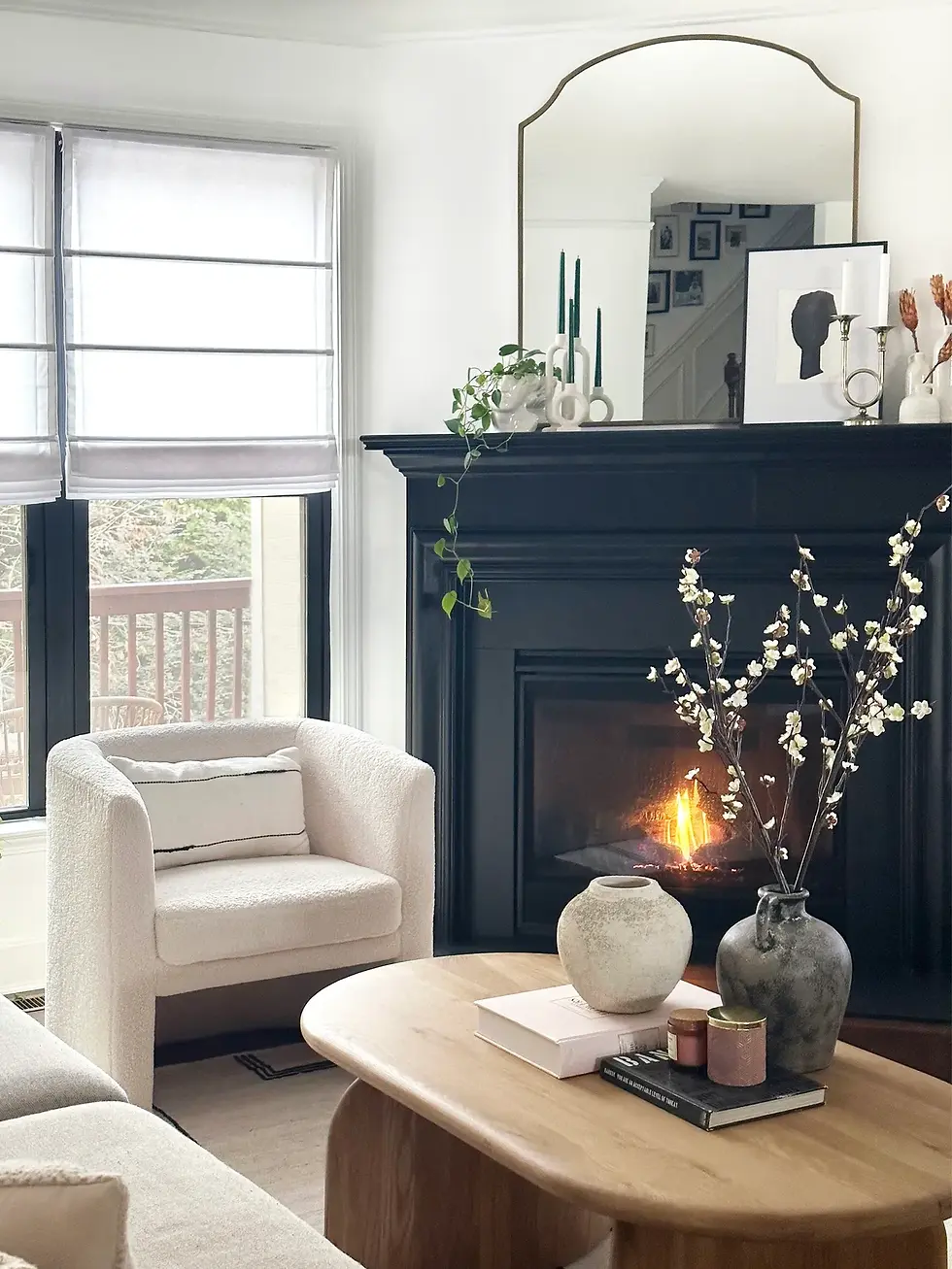 Transitioning to a Minimalist design brought kids and sleek design together, living room design by @designandcurations