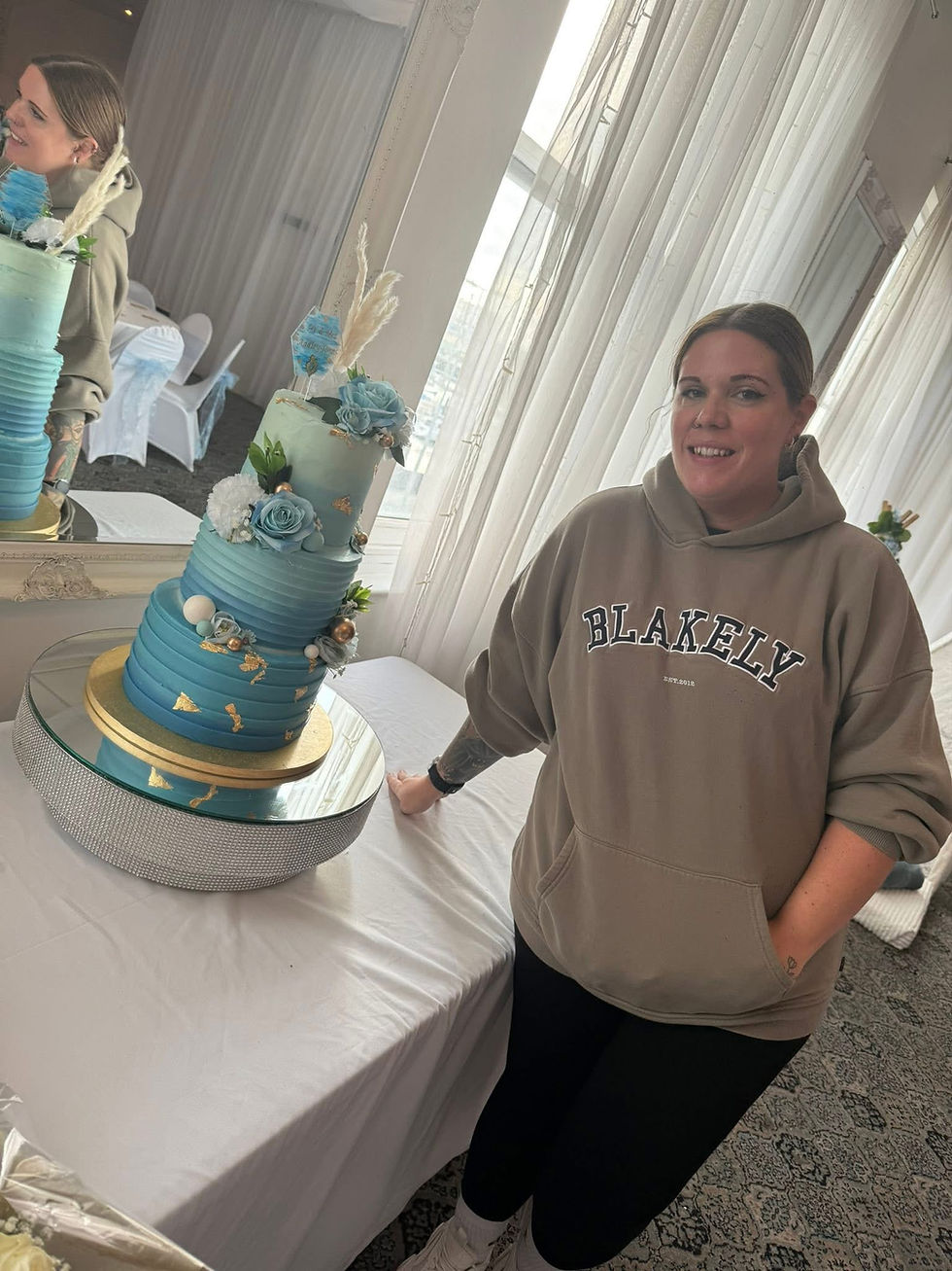 community member donating a wedding cake for Stephen and Hannah’s Dover wedding