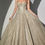 Thumbnail: Draped-Bodice Long Glitter A-Line Prom Dress CD252