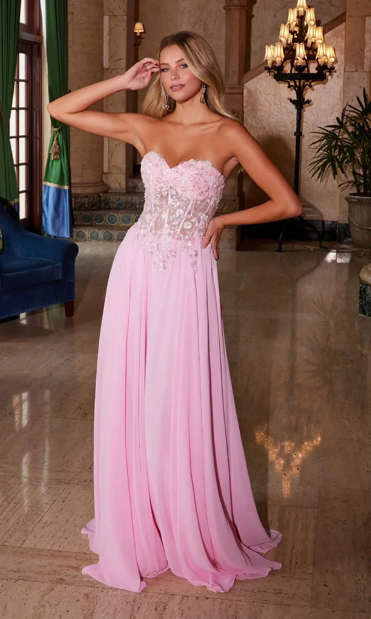 Strapless Sweetheart Prom Dress: Nox Anabel C1617
