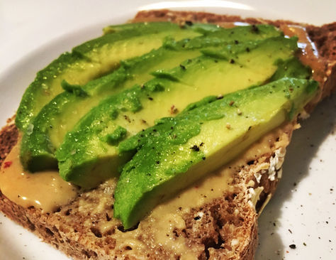SO simple Creamy avocado & tahini toast