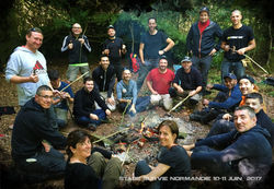 photo de groupe stage survie normand