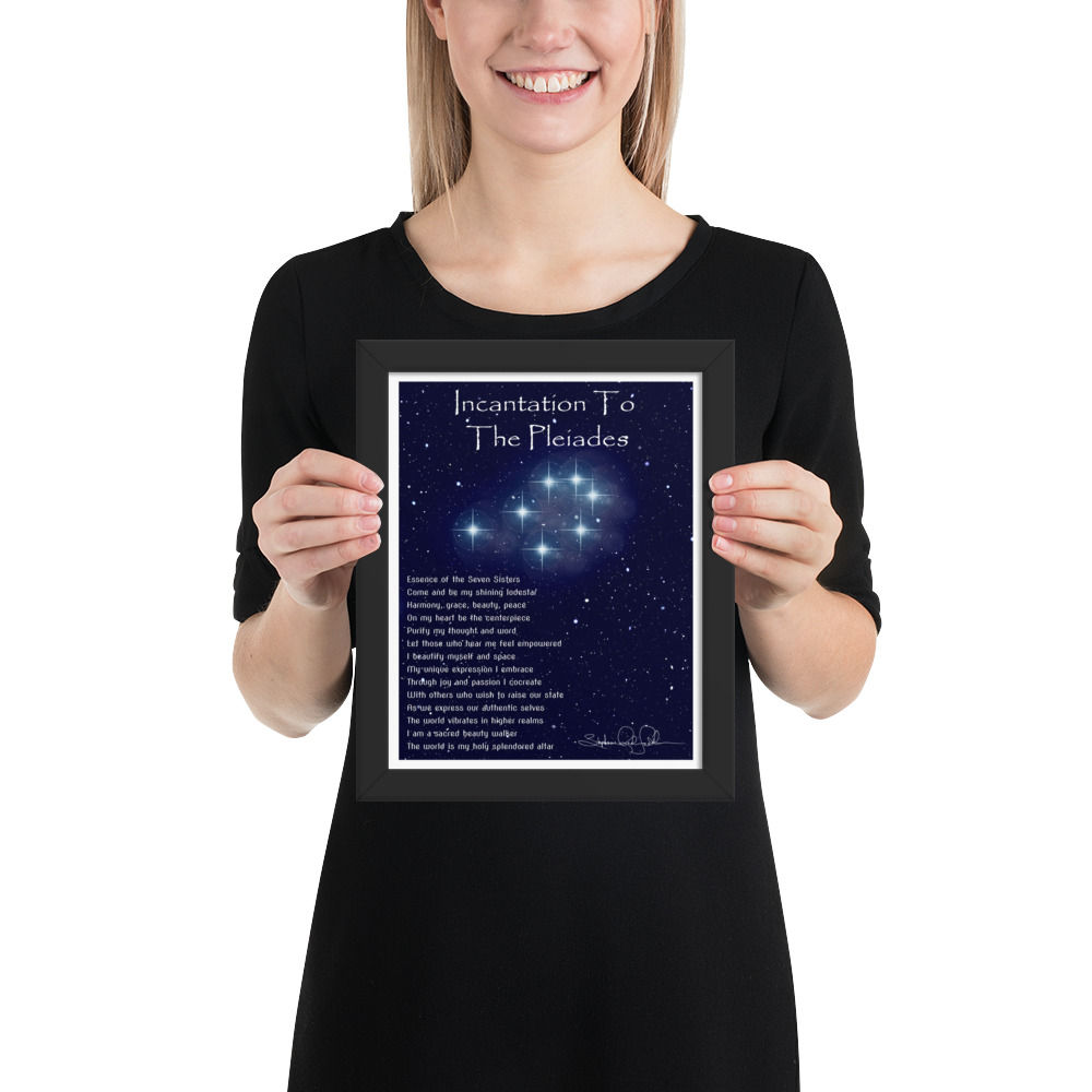 Incantation to the Pleiades on Premium Luster Photo Paper Framed Poster