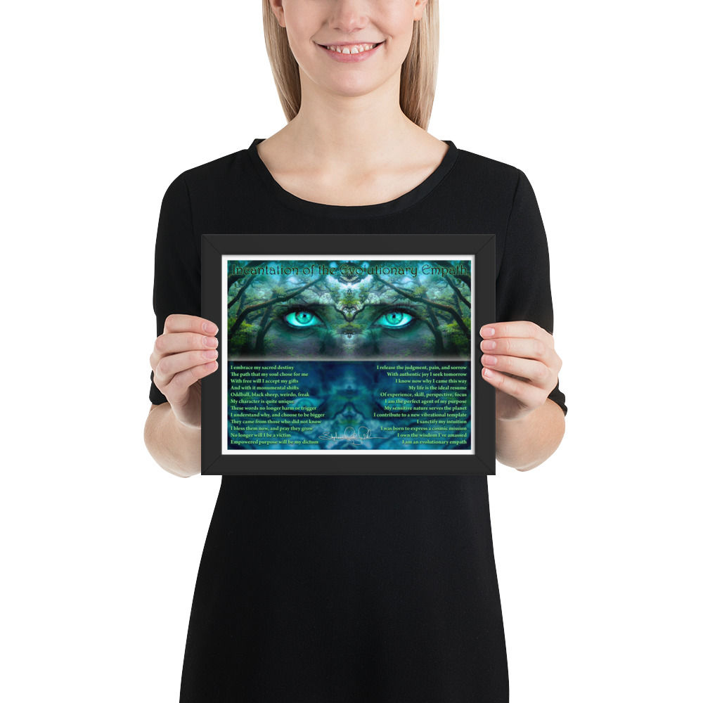 Incantation of the Evolutionary Empath on Enhanced Matte Paper Framed Poster