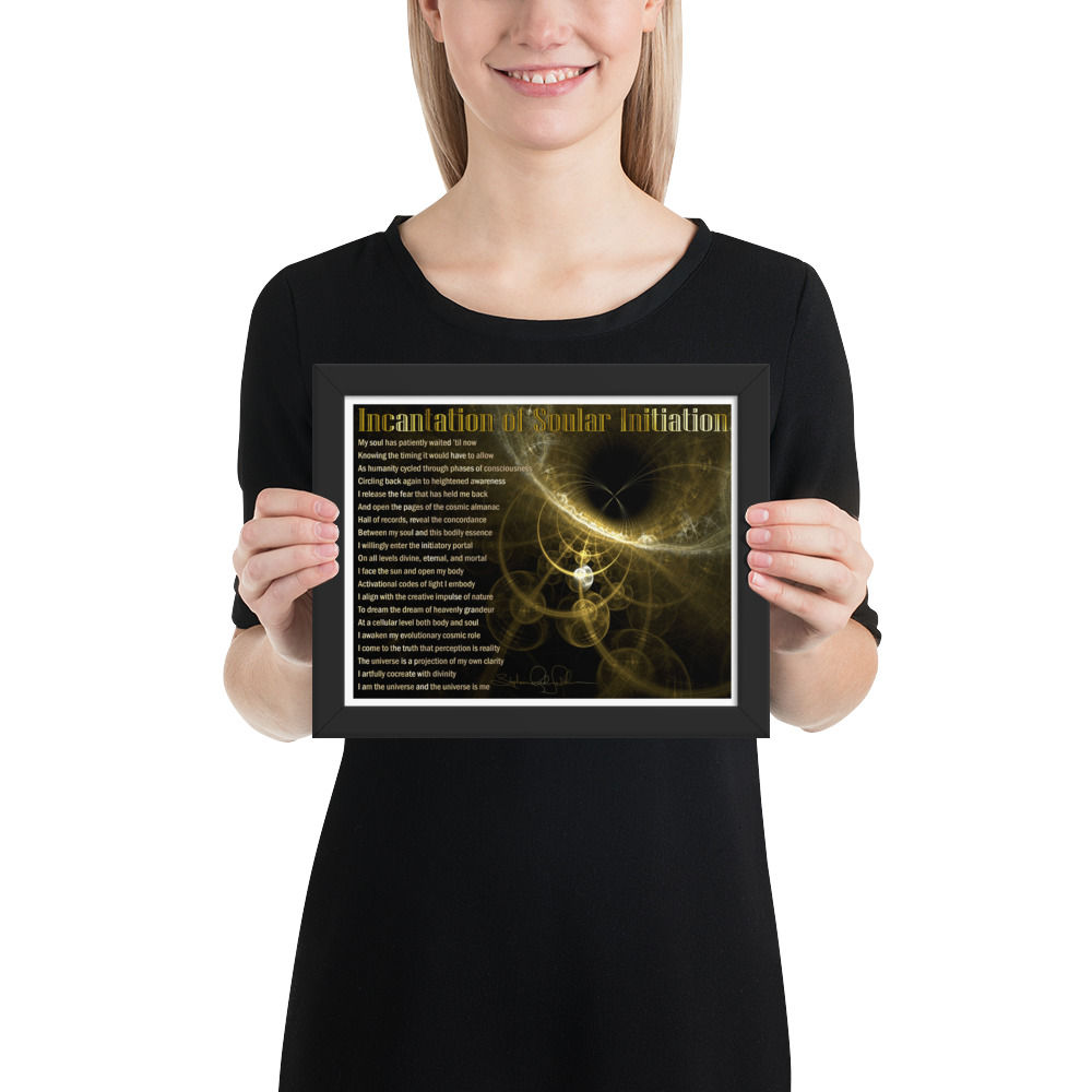 Incantation of Soular Initiation on Enhanced Matte Paper Framed Poster