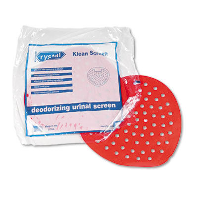 Thumbnail: Boardwalk Krystal Cherry Scented Flexible Urinal Screen Red 12-Pack