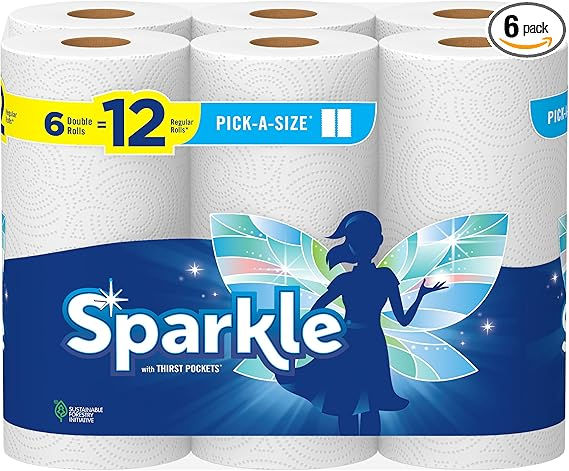 Thumbnail: Sparkle Pick-A-Size Paper Towels 6 Double Rolls Everyday Value