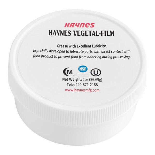 Thumbnail: Haynes Vegetal-Film 2 oz Food-Grade Vegetable Lubricant Grease