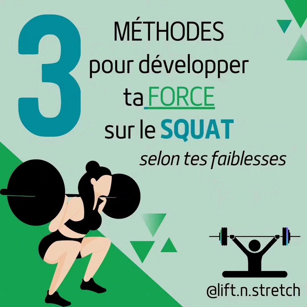 3 Méthodes pour développer ta FORCE sur le SQUAT