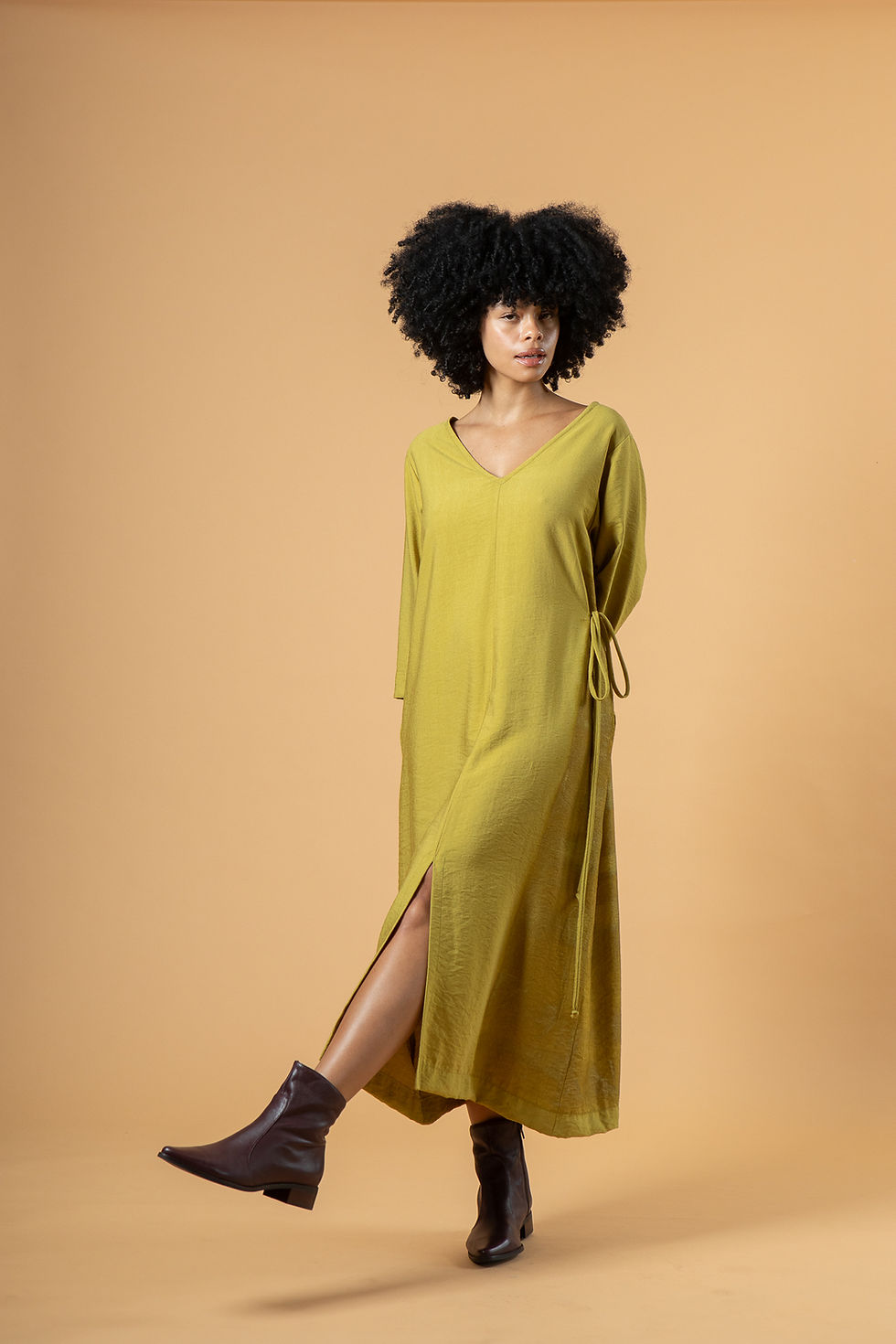 Miniatura: Vestido Lucia - Slub Pistache