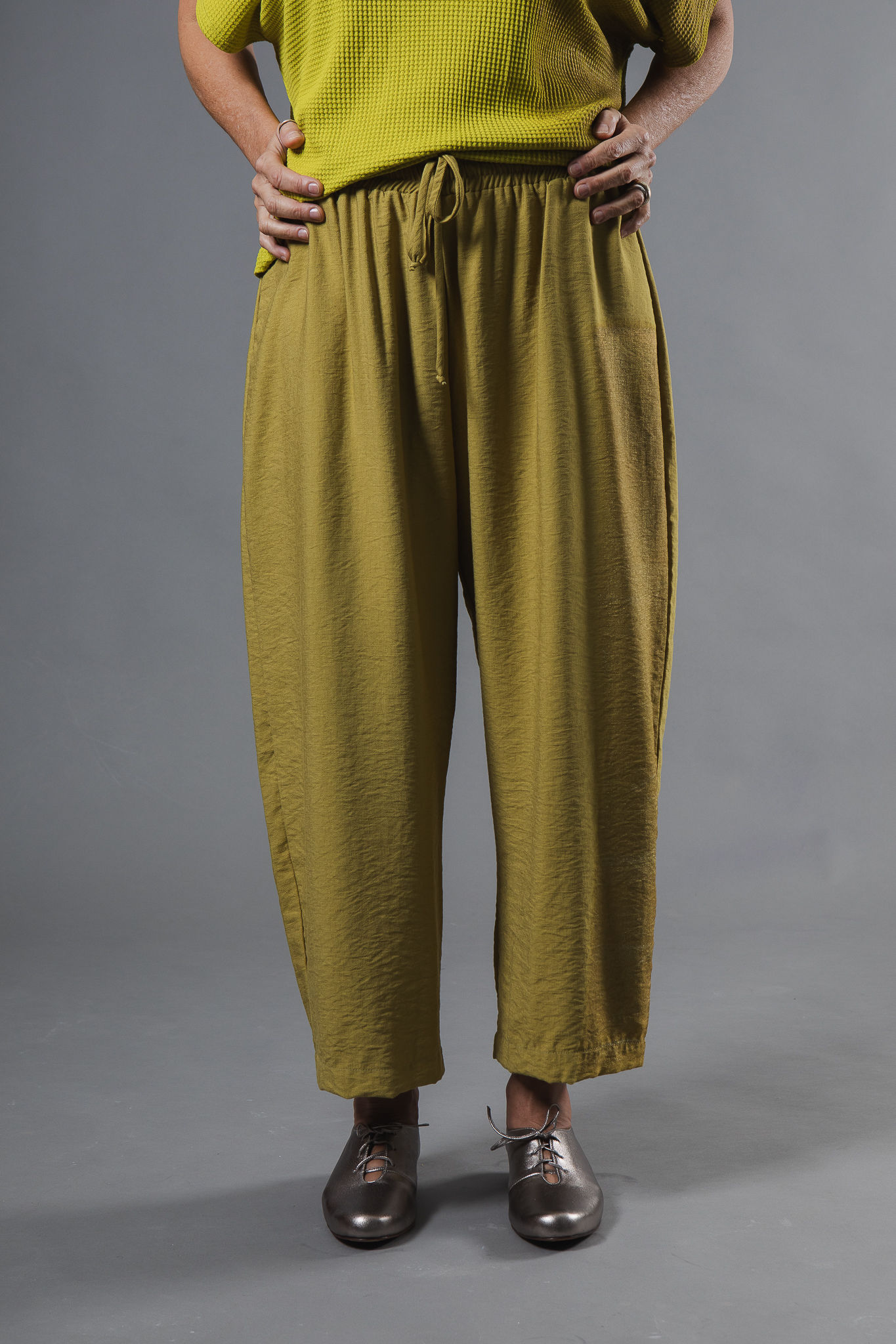 Calça Astrid - Slub Pistache