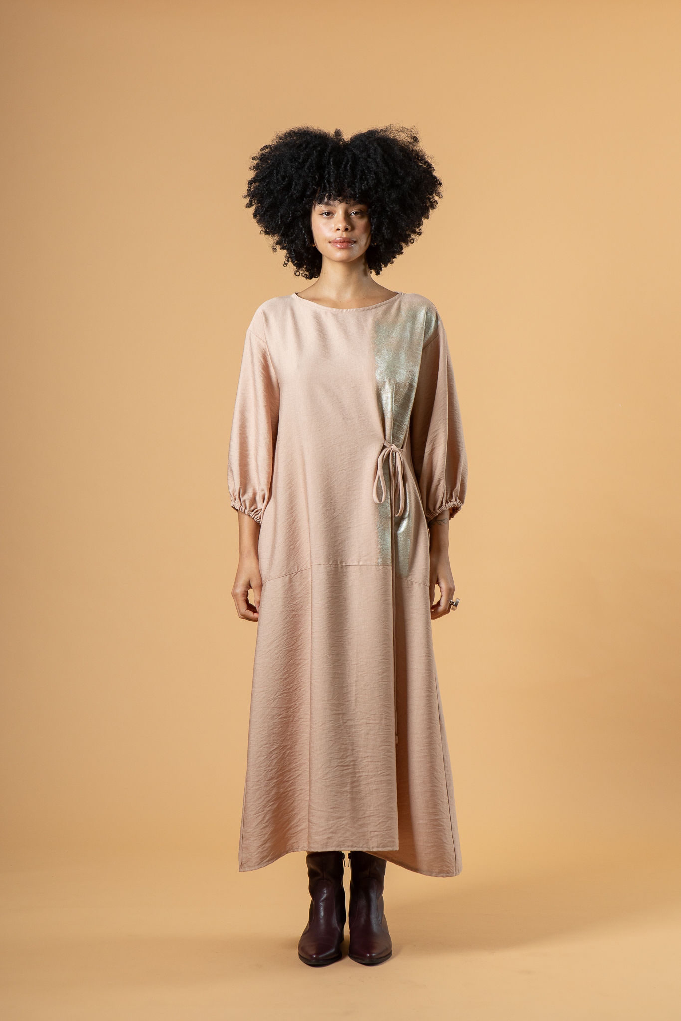 Vestido Brisa - Slub Bege Nude