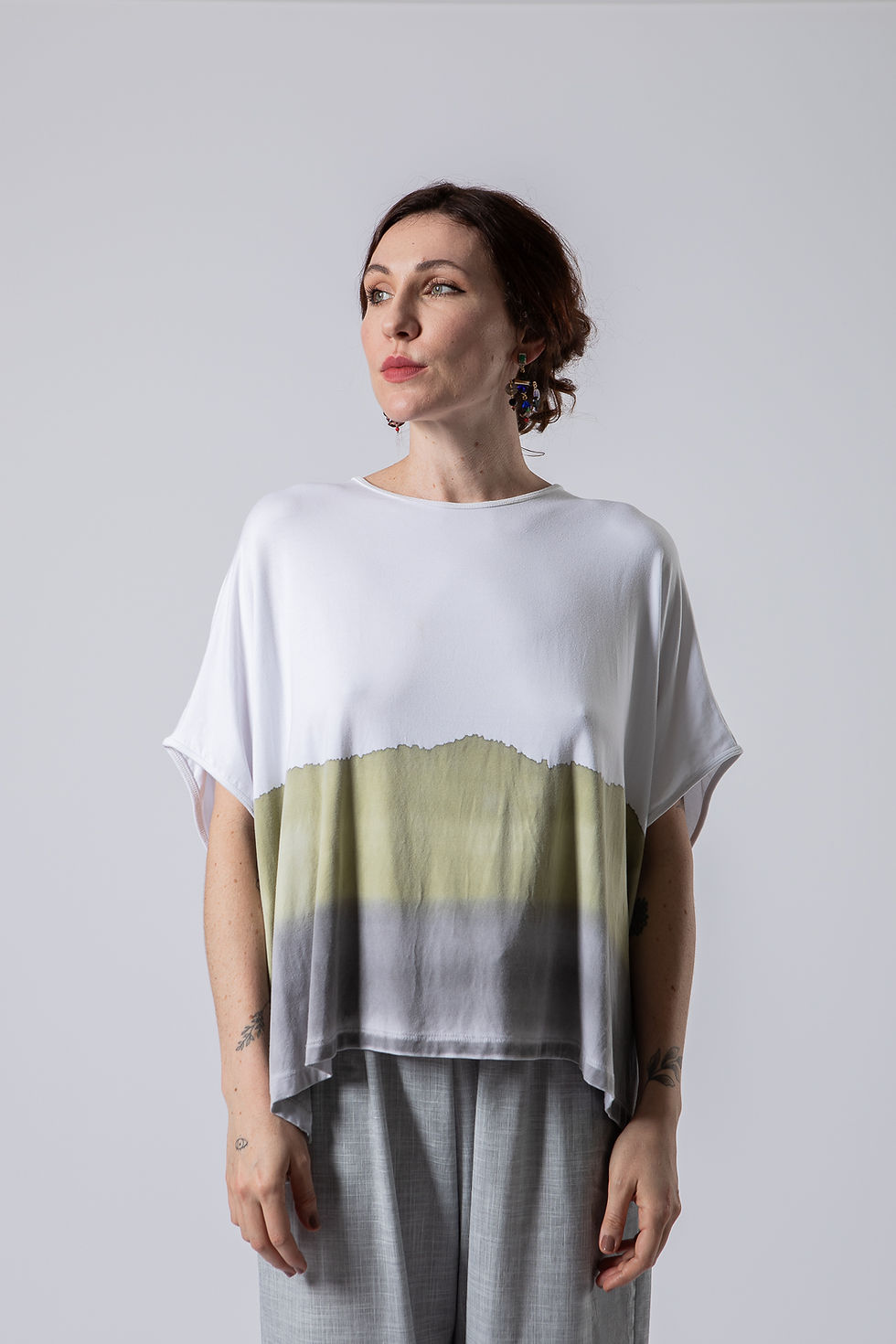 Blusa Buba Aquarela - Viscolycra Branca