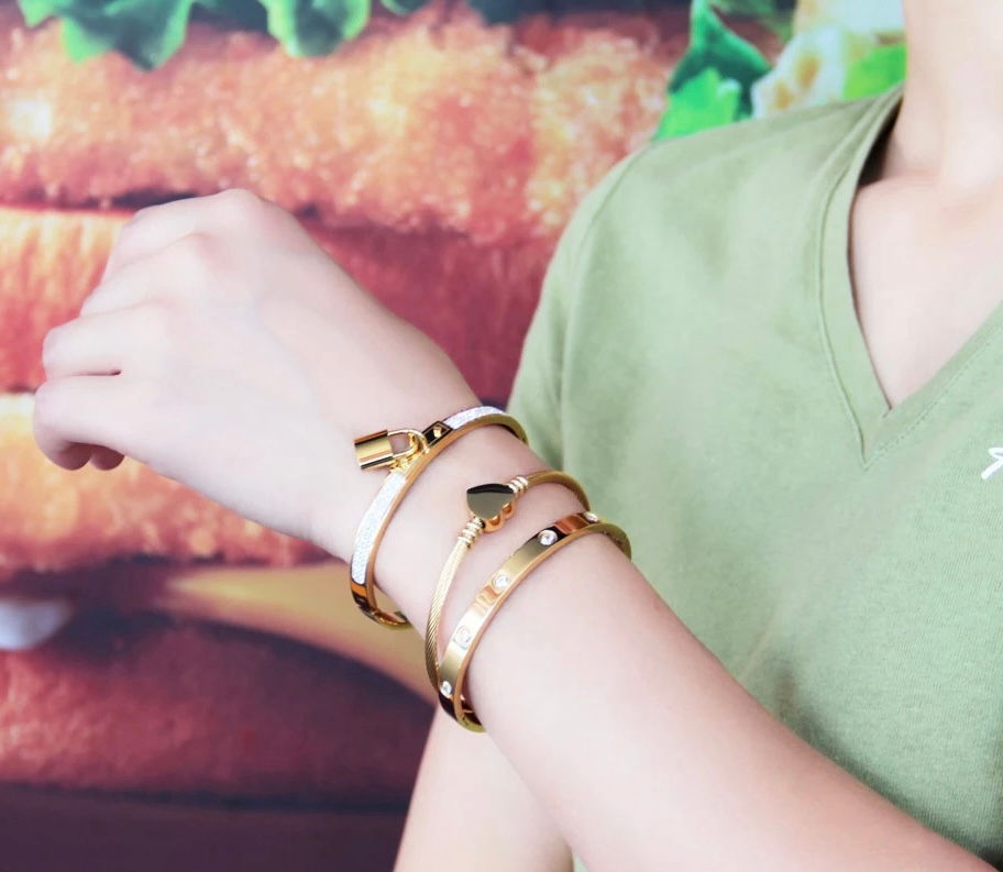 Thumbnail: Lock of Love Bracelet 3pcs Set