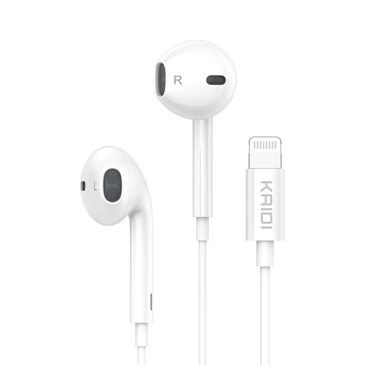 Fone De ouvido lightning Conexão direta Kaidi KD-7010 Microfone Controle De Volu