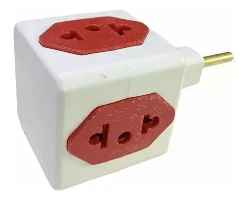 Adaptador Tomada Bivolt Cubo 20a E 10a 4 Entr Benjamin 110v/220v