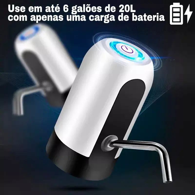 Miniatura: Bomba Galão Água Mineral Bebedouro Elétrica Recarregável Usb