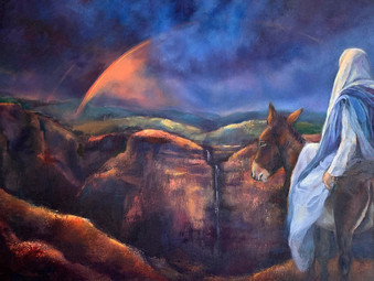 Behold your King! (Painting inspired by Zechariah 9:9-10)
