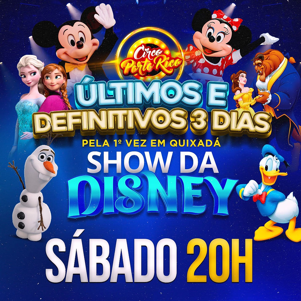 SHOW DA DISNEY - SÁBADO 20H