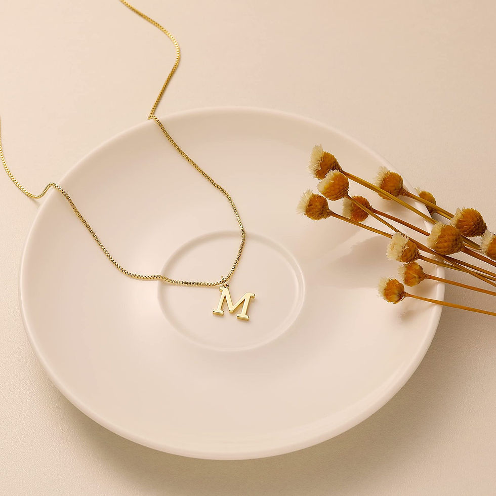 Miniatura: A-Z Initial Necklace 18K Gold Plated Necklace Cute Letter Stainless Steel Neckla