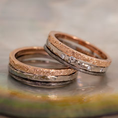 Handmade Wedding Rings by goldsmith Daniel Moesker in his own atelier in Zoetermeer