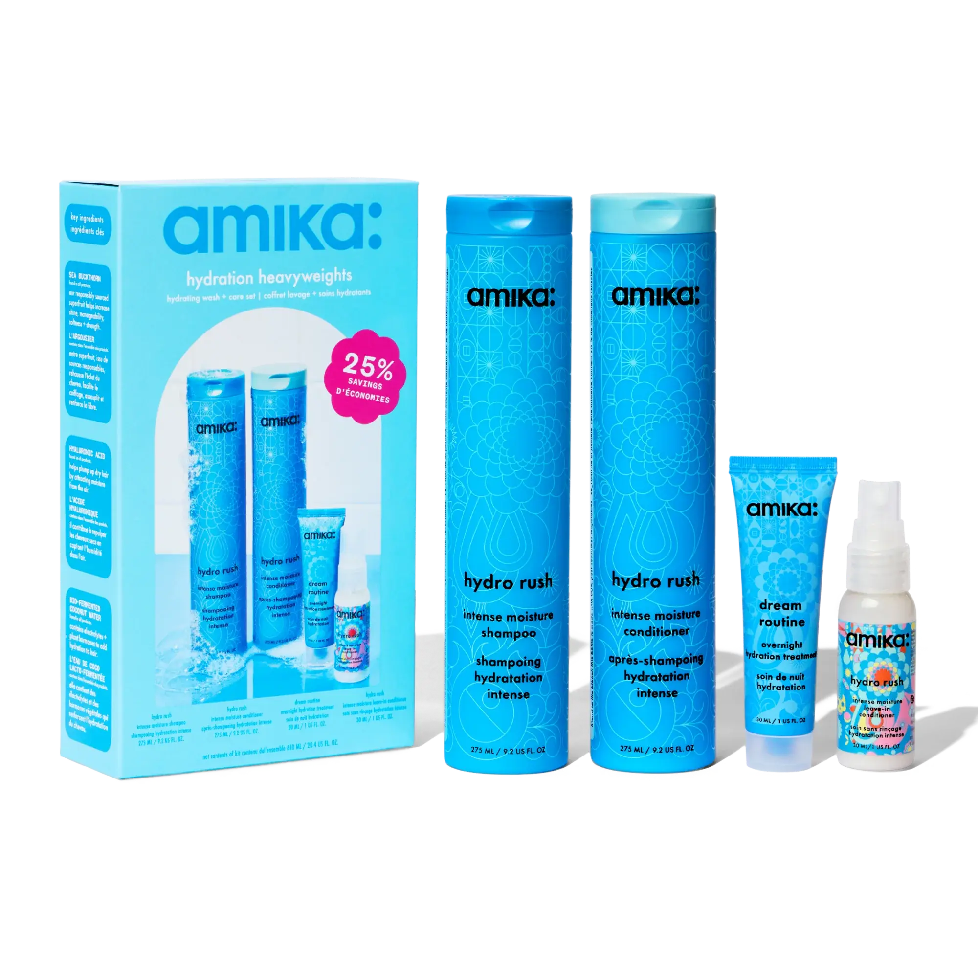 AMIKA hydration heavyweights hydrating wash + care set