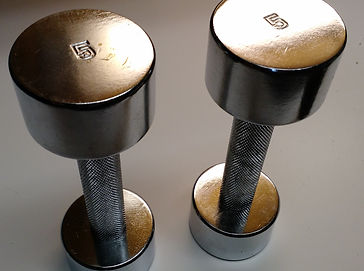 5 pound dumbbells, lifting free weights is not a good place to start