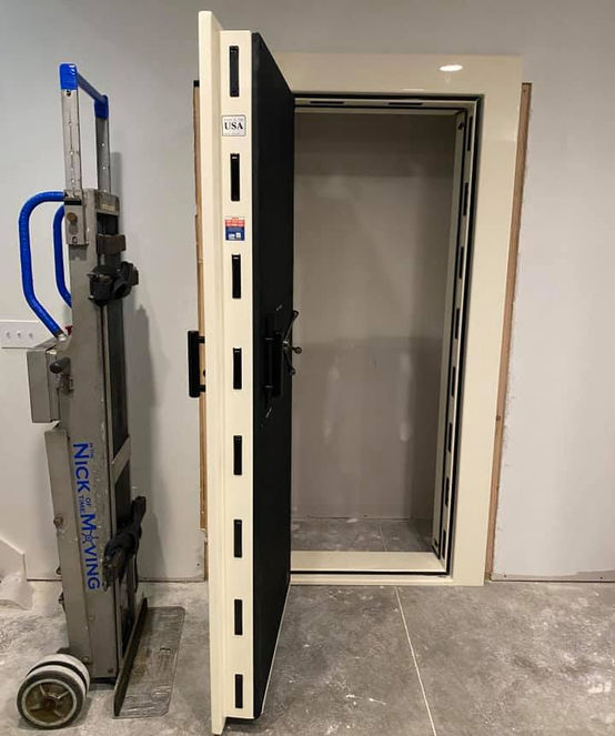 Newly installed vault door