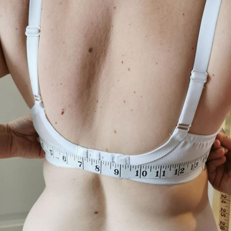 Measuring bra band size with uneven boobs