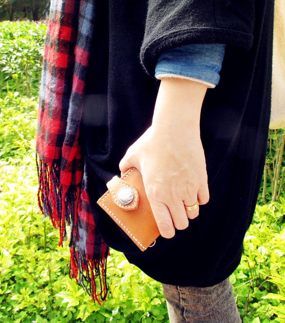 縮圖：皮革短銀包