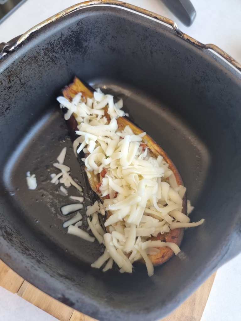 Berinjela Rechada com Linguiça na Airfryer