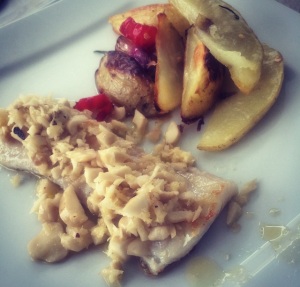 Filet de Peixe com Molho de Castanhas