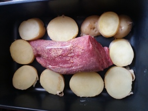 Rosbife com Batatas e Cream Cheese